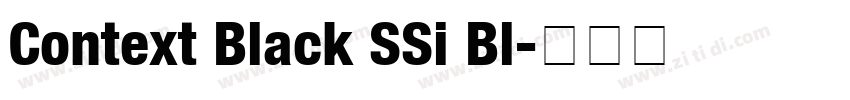 Context Black SSi Bl字体转换